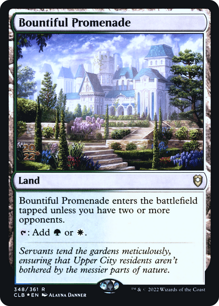 Bountiful Promenade (PRE-348) [Battle for Baldur's Gate Promos] Foil MTG Single Wizards of the Coast