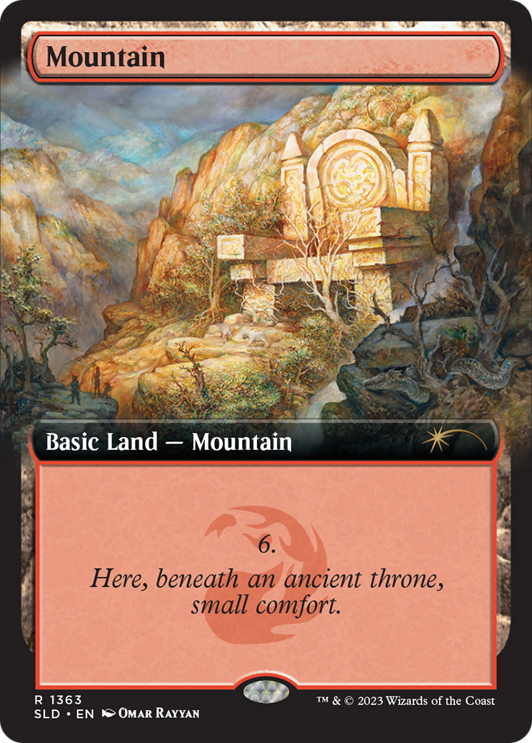 Mountain (1363) (SLD-1363) [Secret Lair] Drop (Extended Art) Foil MTG Single Wizards of the Coast