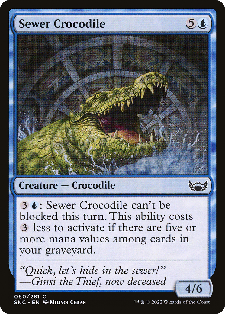 Sewer Crocodile (SNC-060) [Streets of New Capenna] MTG Single Wizards of the Coast