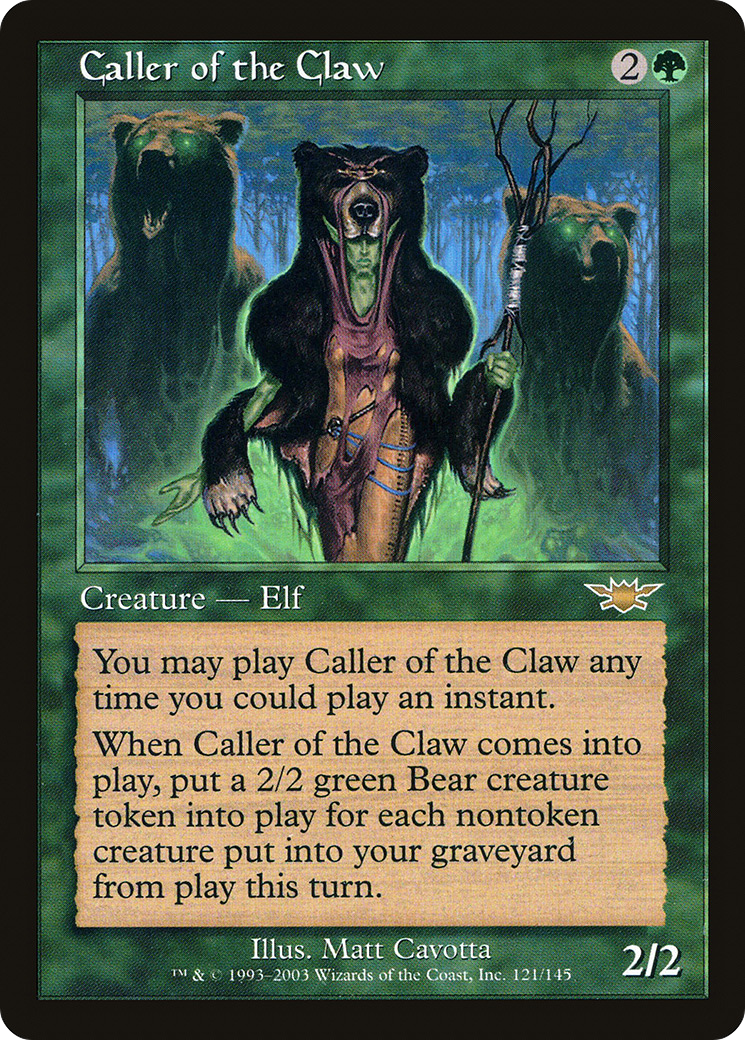 Caller of the Claw (LGN-121) [Legions] MTG Single Wizards of the Coast