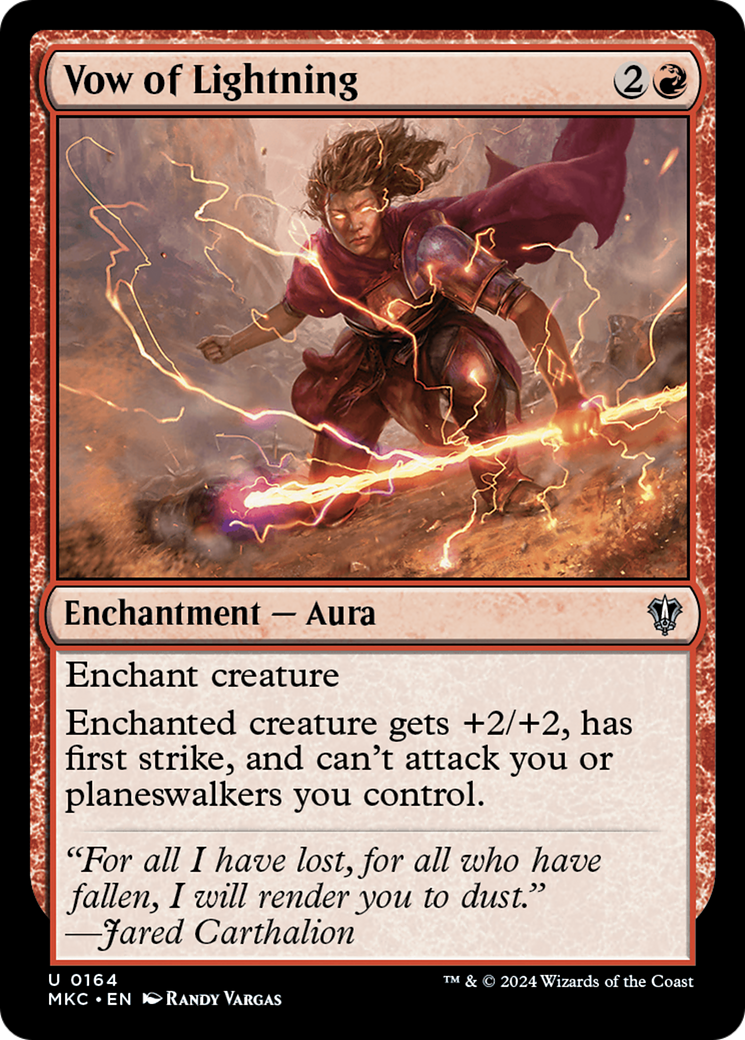 Vow of Lightning (MKC-164) [Murders at Karlov Manor Commander] MTG Single Wizards of the Coast