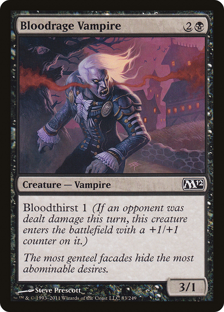 Bloodrage Vampire (M12-083) [Magic 2012] MTG Single Wizards of the Coast