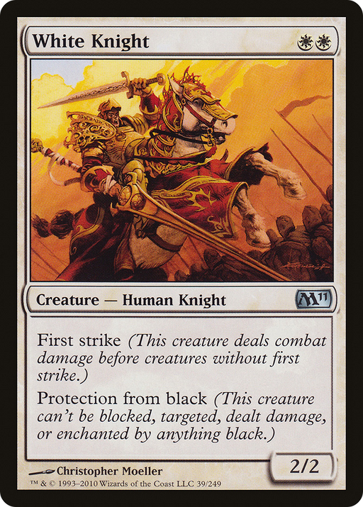 White Knight (M11-039) [Magic 2011] Foil MTG Single Wizards of the Coast