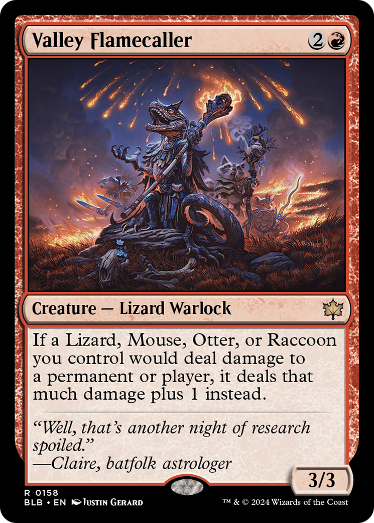 Valley Flamecaller (BLB-158) [Bloomburrow] MTG Single Wizards of the Coast