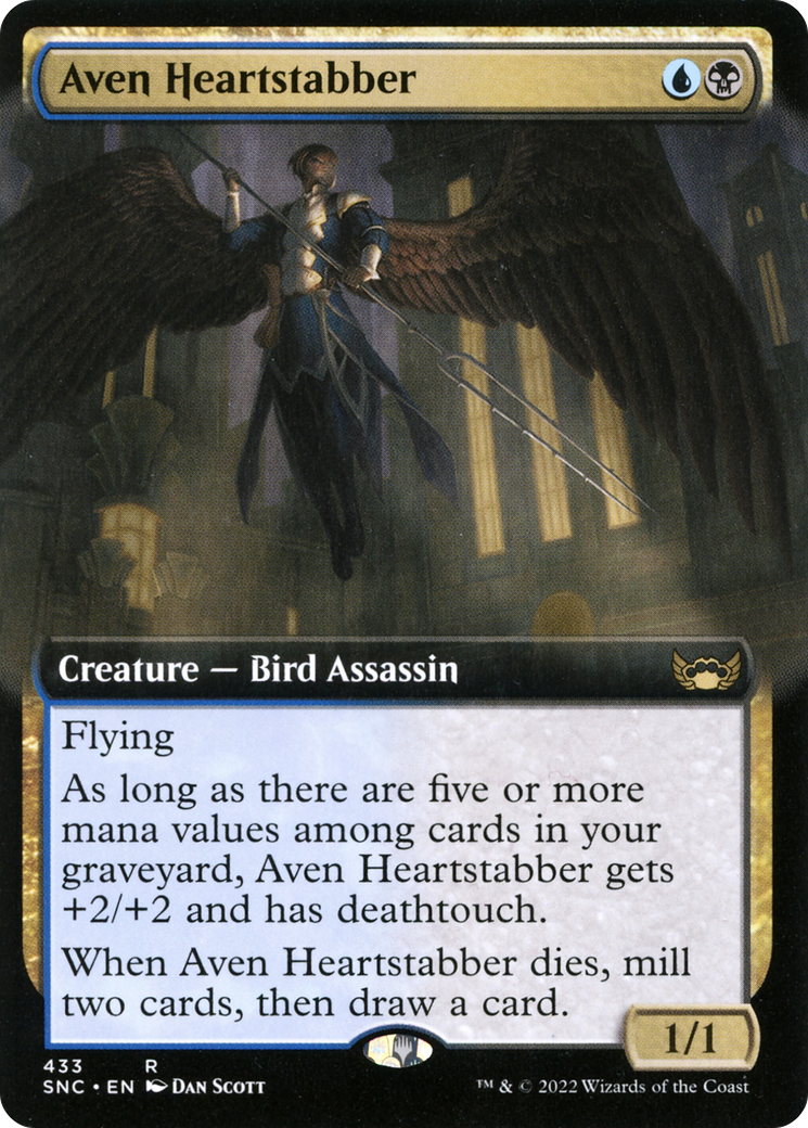 Aven Heartstabber (SNC-433) [Streets of New Capenna] (Extended Art) Foil MTG Single Wizards of the Coast