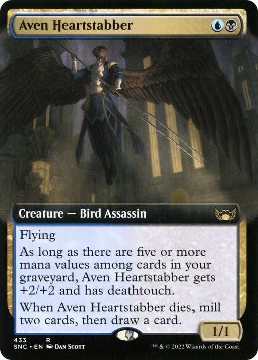 Aven Heartstabber (SNC-433) [Streets of New Capenna] (Extended Art) MTG Single Wizards of the Coast
