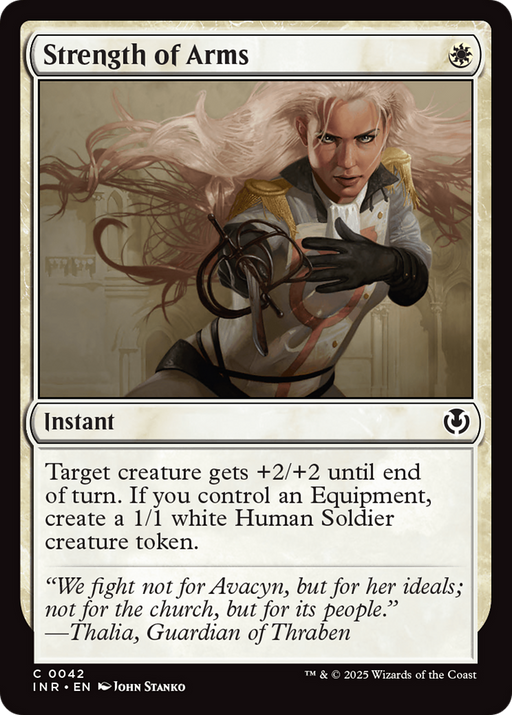 Strength of Arms (INR-042) [Innistrad Remastered] Foil MTG Single Wizards of the Coast