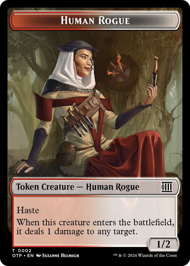 Human Rogue Token [Outlaws of Thunder Junction: Breaking News Tokens] MTG Single Magic: The Gathering   