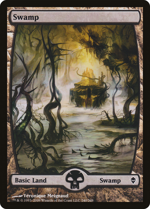 Swamp (240) - Full Art (ZEN-240) [Zendikar] Foil MTG Single Wizards of the Coast