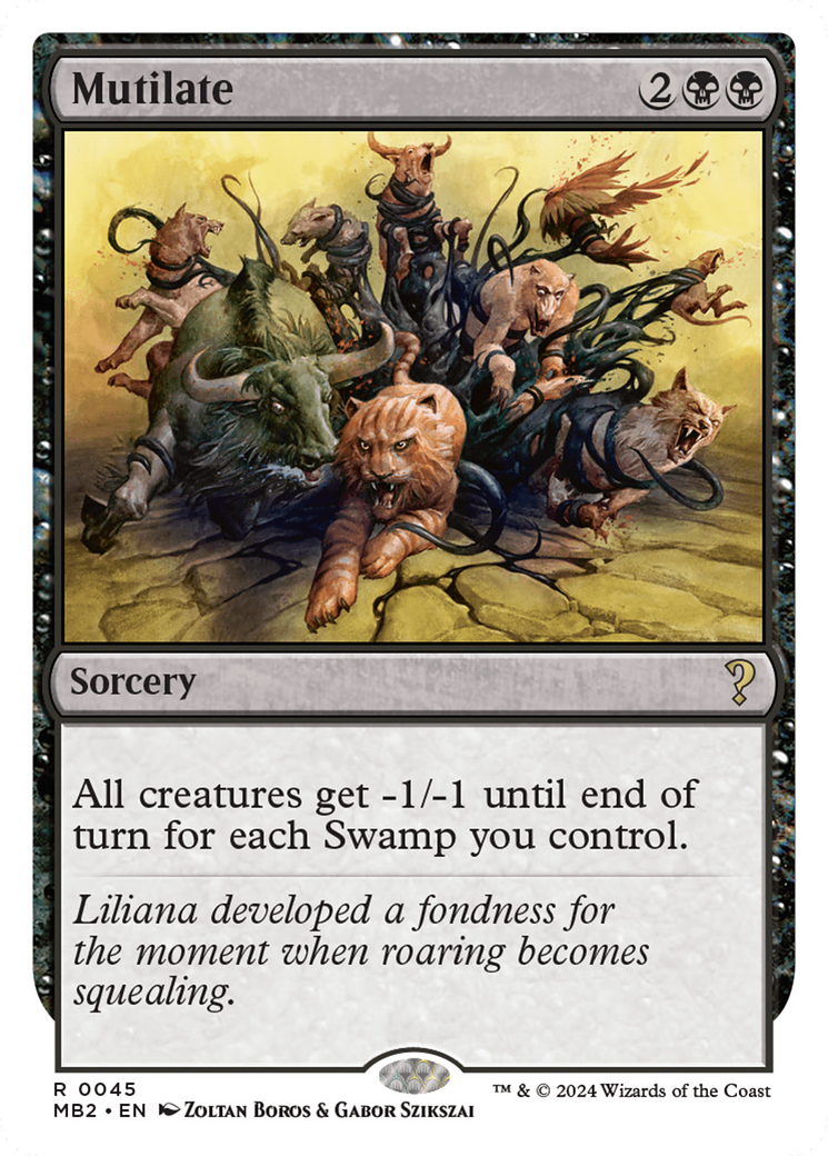 Mutilate (White Border) (MB2-045) [Mystery Booster] Mystery Booster 2 MTG Single Wizards of the Coast