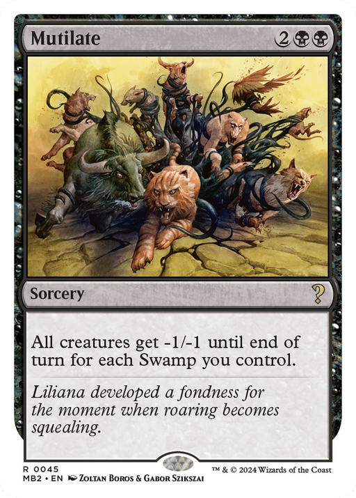 Mutilate (White Border) (MB2-045) [Mystery Booster] Mystery Booster 2 MTG Single Wizards of the Coast
