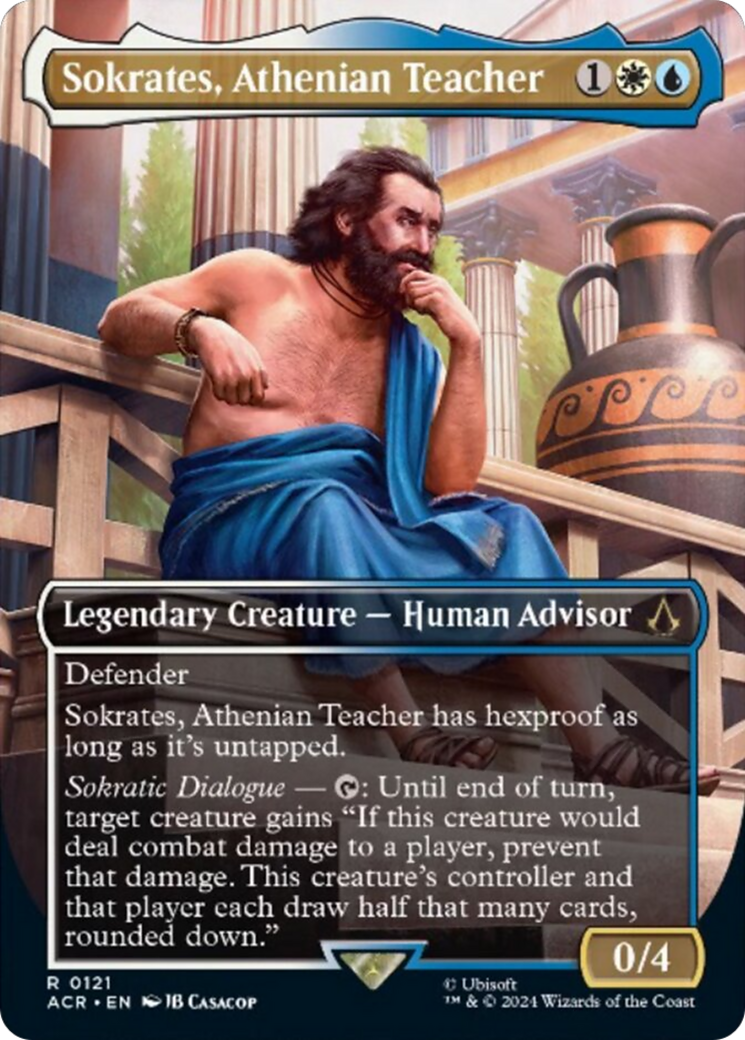 Sokrates, Athenian Teacher (ACR-121) [Assassin's Creed] (Borderless) Foil MTG Single Wizards of the Coast