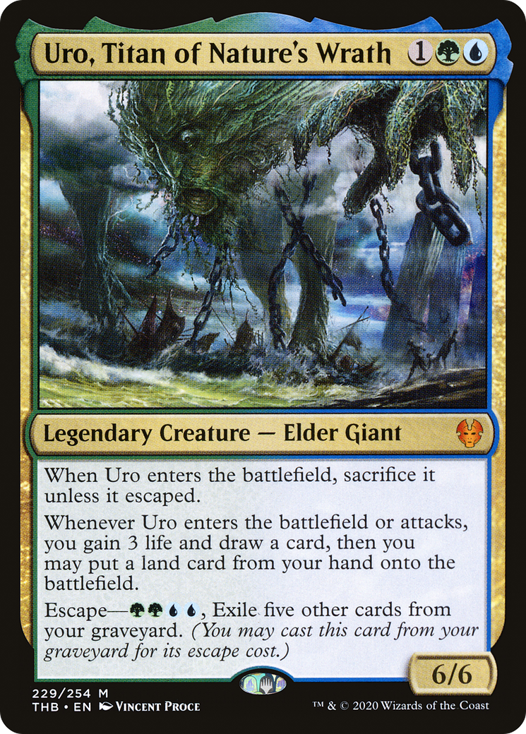 Uro, Titan of Nature's Wrath (THB-229) [Theros Beyond Death] Foil MTG Single Wizards of the Coast