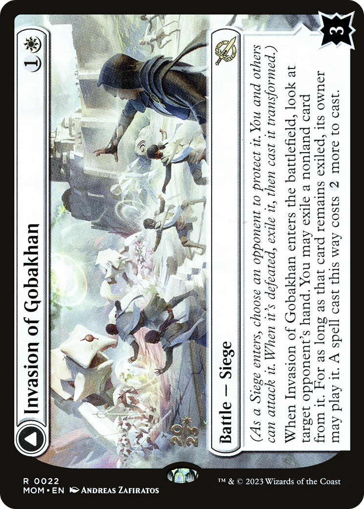 Invasion of Gobakhan // Lightshield Array (PRE-22S) [March of the Machine Promos] Foil MTG Single Wizards of the Coast