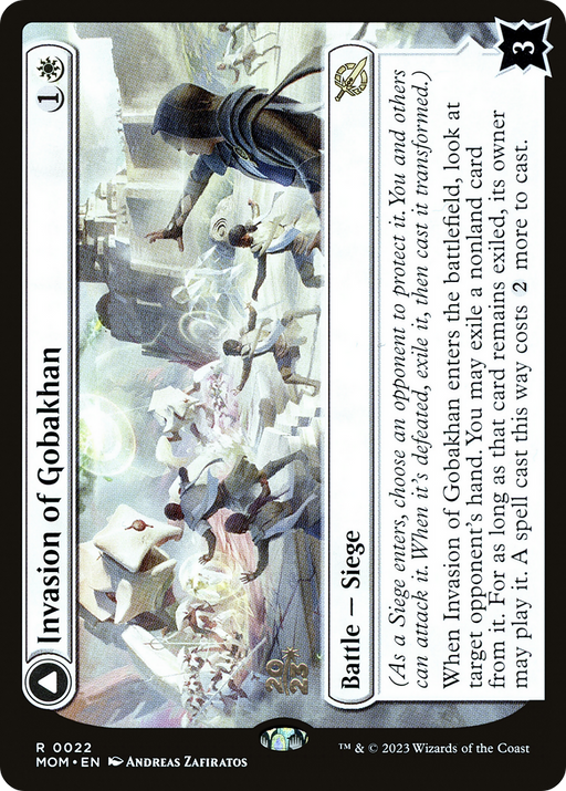 Invasion of Gobakhan // Lightshield Array (PRE-22S) [March of the Machine Promos] Foil MTG Single Wizards of the Coast