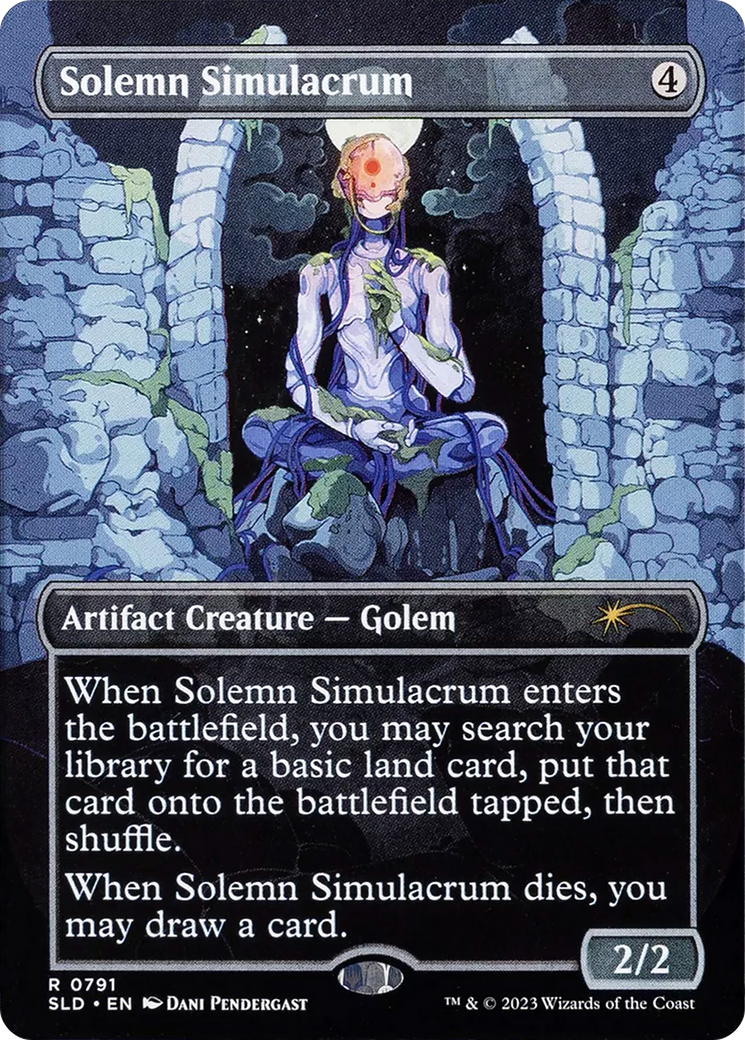 Solemn Simulacrum (SLD-791) [Secret Lair] Drop (Borderless) MTG Single Wizards of the Coast