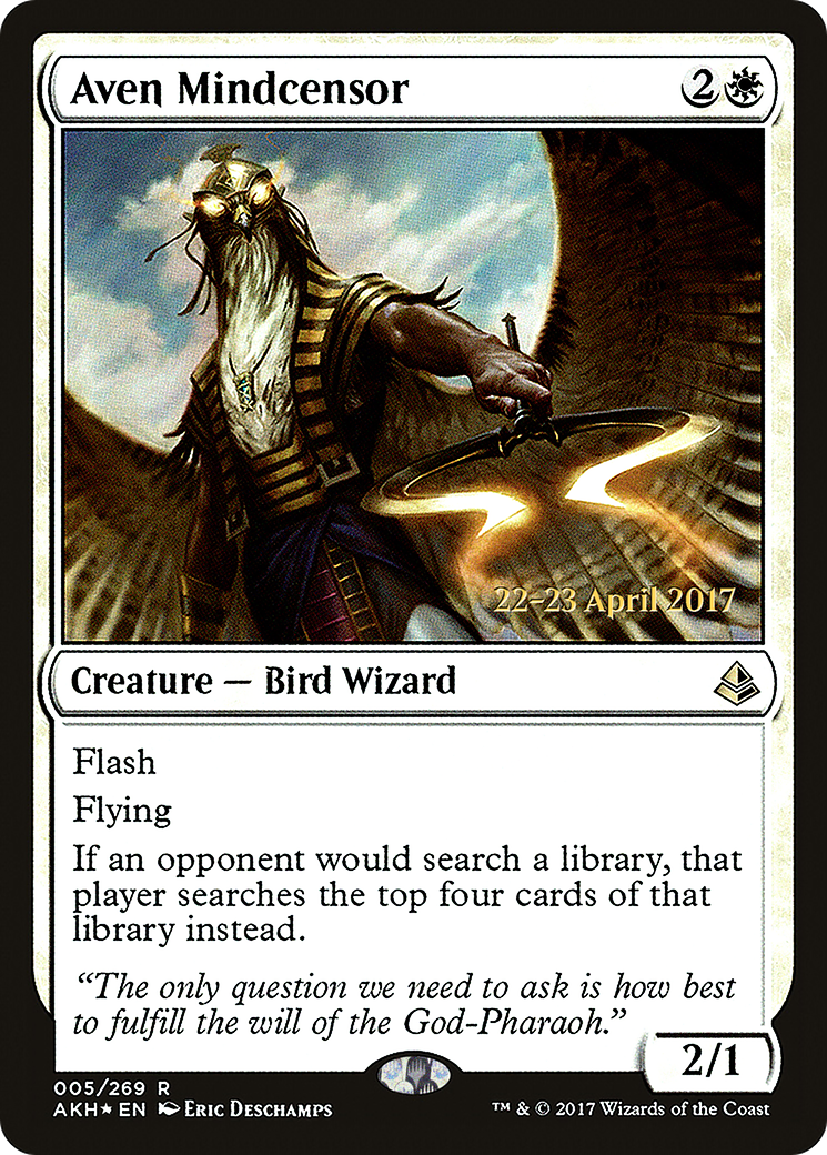 Aven Mindcensor (PRE-005) [Amonkhet Promos] Foil MTG Single Wizards of the Coast