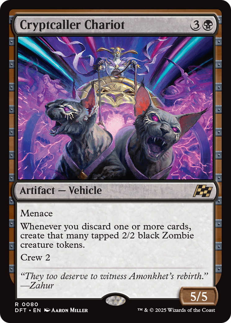 Cryptcaller Chariot (DFT-080) [Aetherdrift] Foil MTG Single Wizards of the Coast