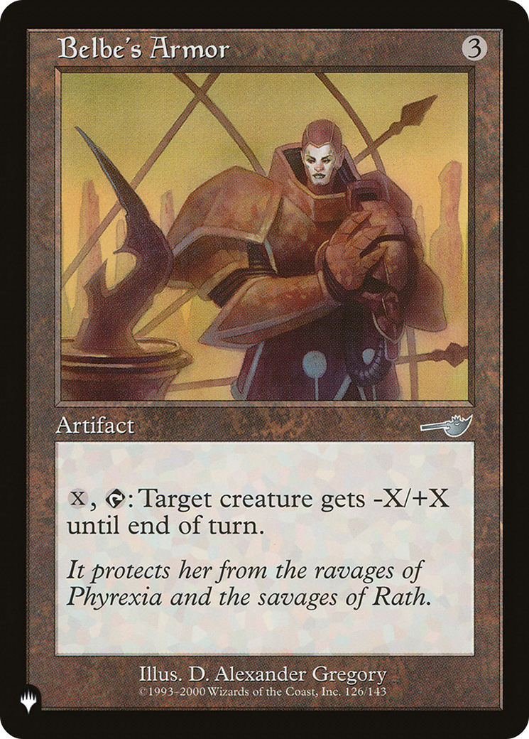 Belbe's Armor (LIST-NEM-126) [Mystery Booster] The List MTG Single Wizards of the Coast