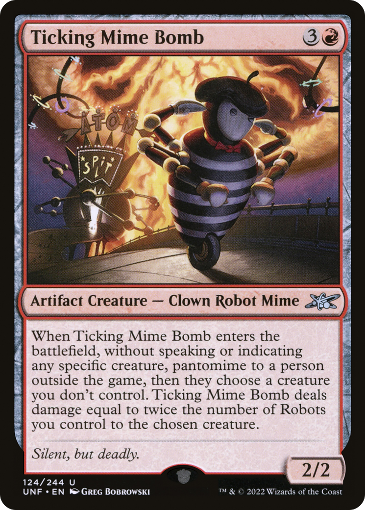 Ticking Mime Bomb (UNF-124) [Unfinity] Foil MTG Single Wizards of the Coast