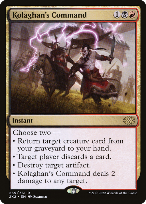 Kolaghan's Command (2X2-239) [Double Masters 2022] MTG Single Wizards of the Coast