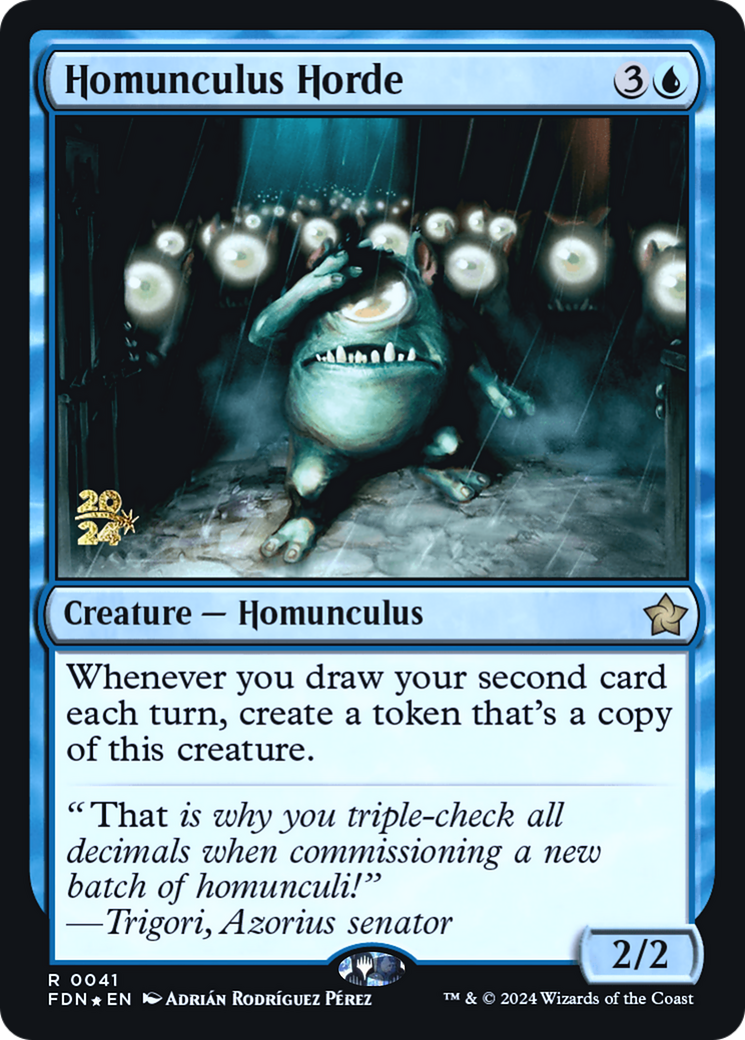 Homunculus Horde (PRE-041) [Foundations Promos] Foil MTG Single Wizards of the Coast