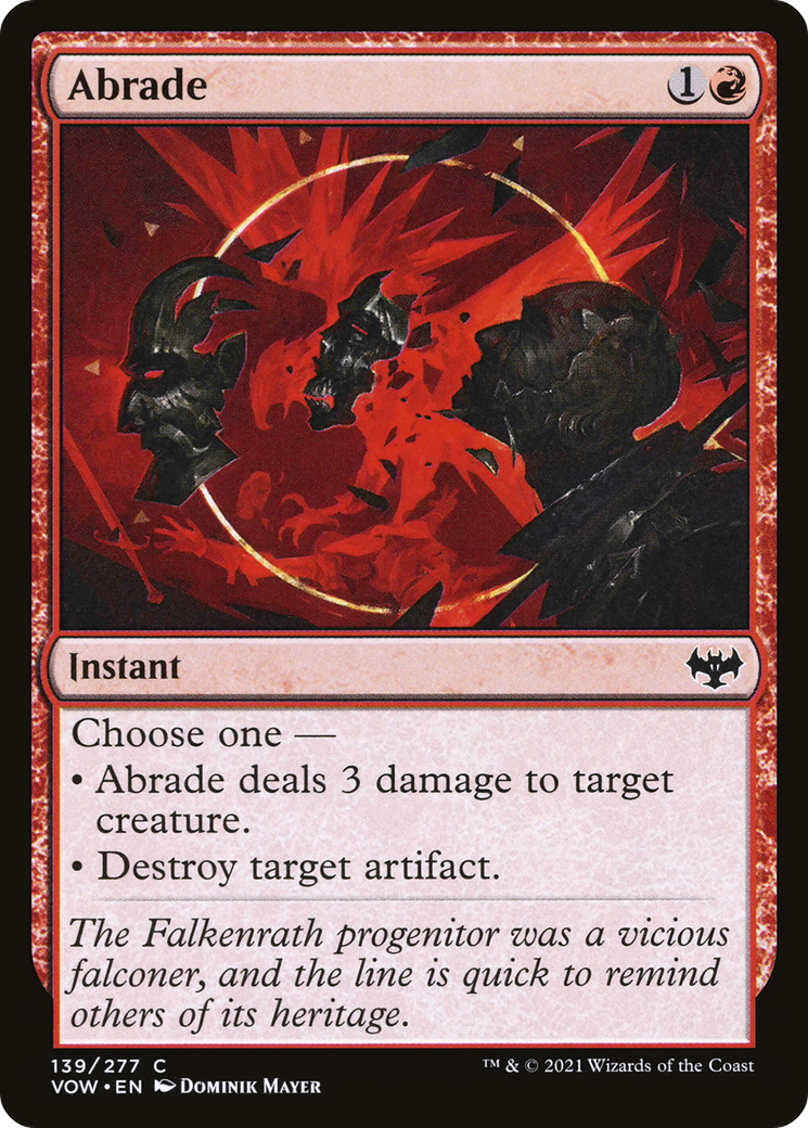 Abrade (VOW-139) [Innistrad: Crimson Vow] MTG Single Wizards of the Coast