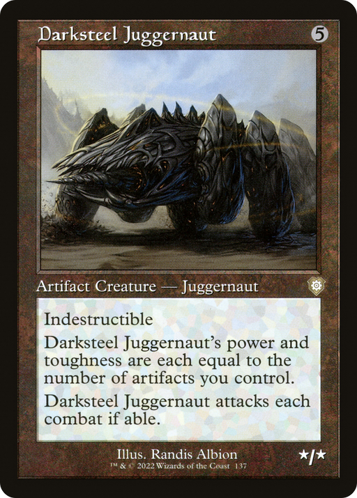 Darksteel Juggernaut (BRC-137) [The Brothers' War Commander] MTG Single Wizards of the Coast