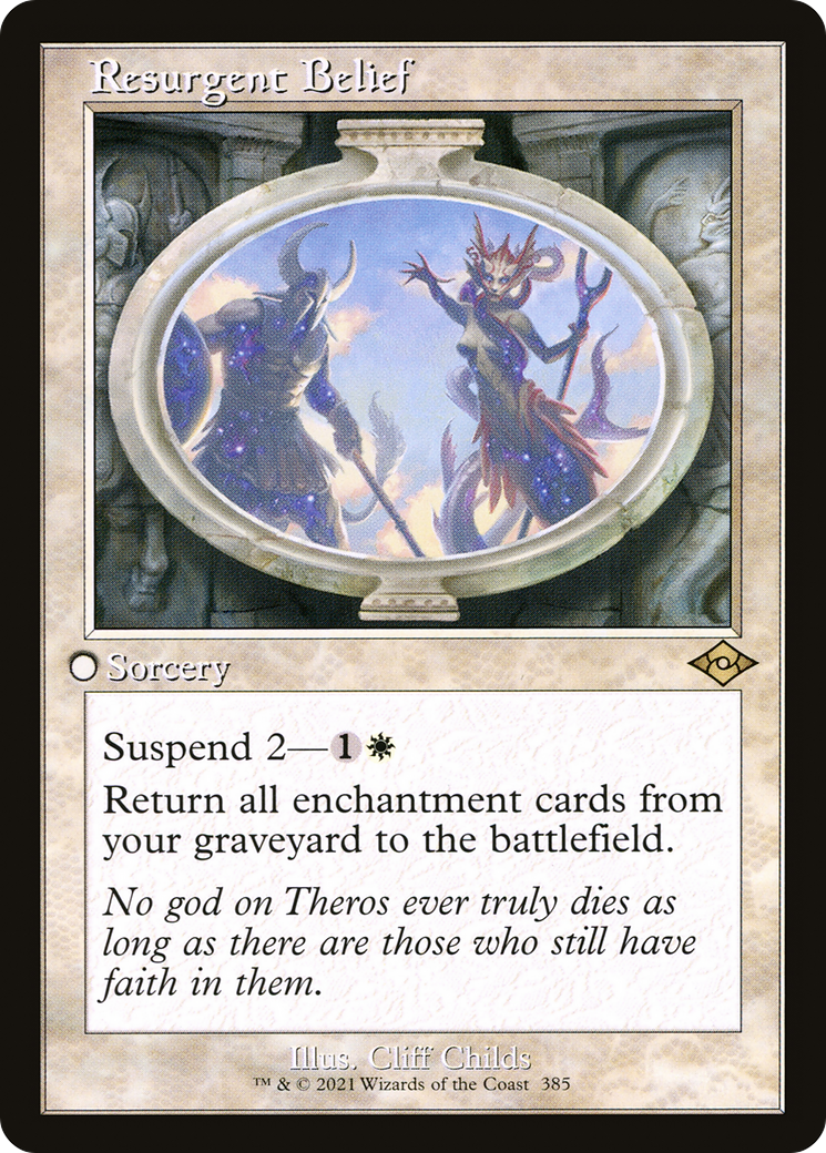 Resurgent Belief (MH2-385) [Modern Horizons 2] Foil MTG Single Wizards of the Coast