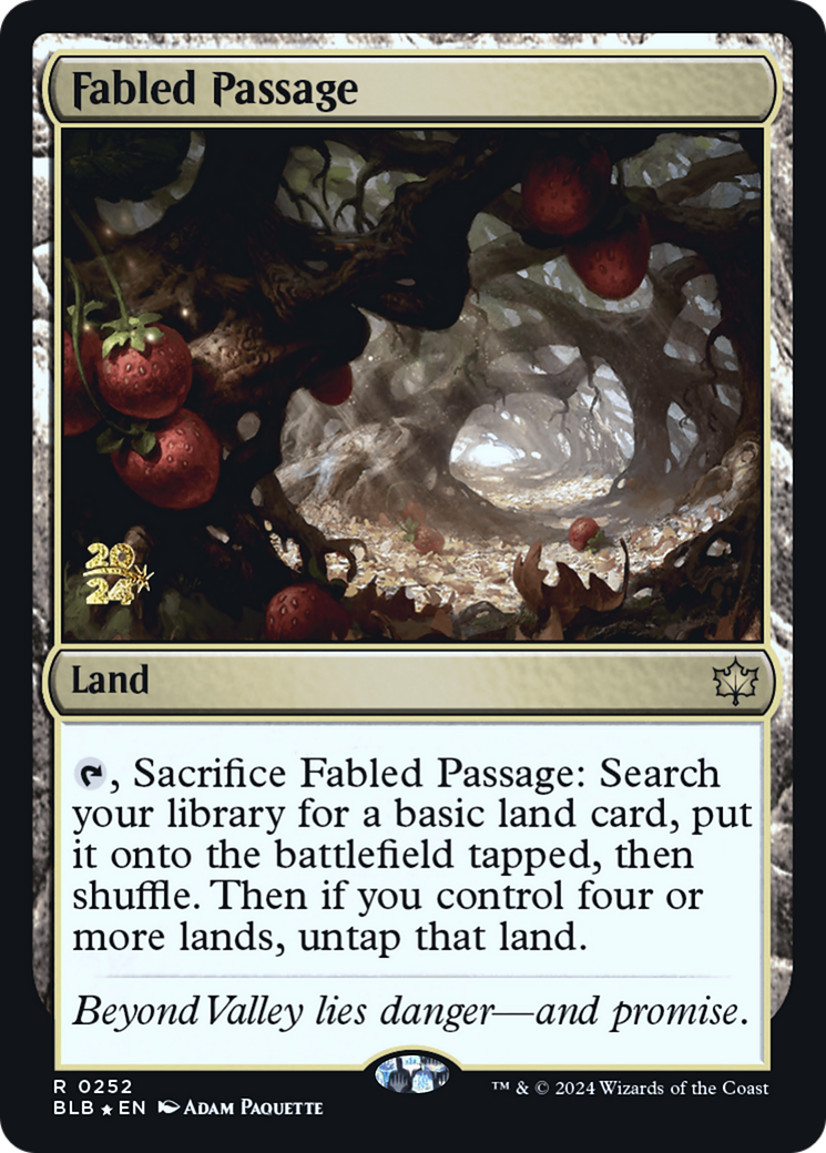 Fabled Passage (PRE-252) [Bloomburrow Promos] Foil MTG Single Wizards of the Coast