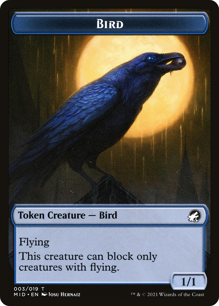 Bird (TMID-003) [Tokens] Innistrad: Midnight Hunt Tokens Foil MTG Single Wizards of the Coast
