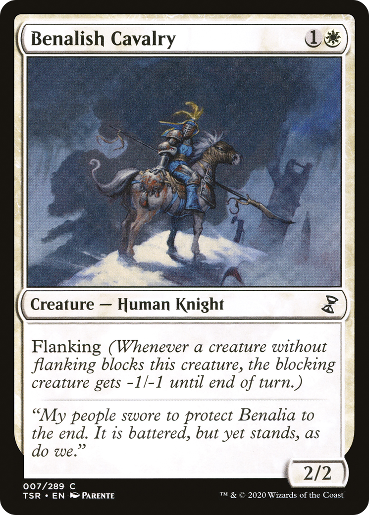 Benalish Cavalry (TSR-007) [Time Spiral Remastered] Foil MTG Single Wizards of the Coast
