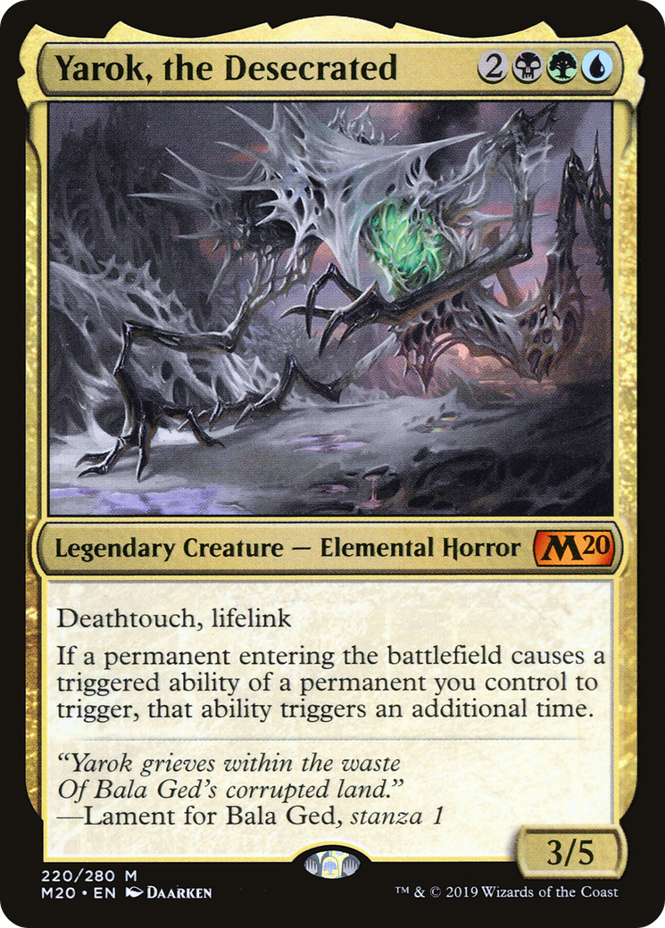 Yarok, the Desecrated (M20-220) [Core Set 2020] Foil MTG Single Wizards of the Coast