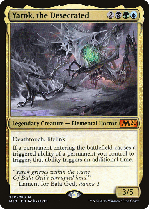 Yarok, the Desecrated (M20-220) [Core Set 2020] Foil MTG Single Wizards of the Coast