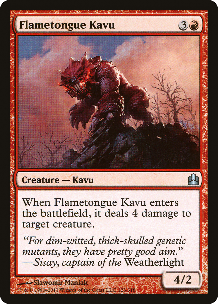 Flametongue Kavu (CMD-123) [Commander 2011] MTG Single Wizards of the Coast