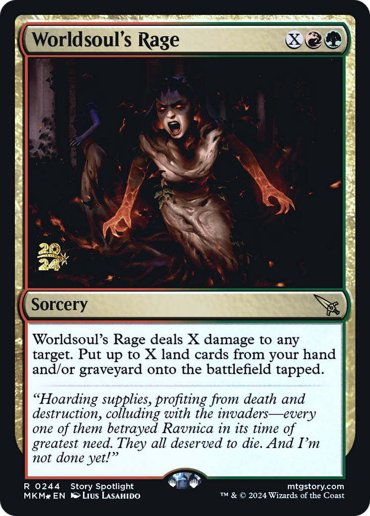 Worldsoul's Rage (PRE-244) [Murders at Karlov Manor Promos] Foil MTG Single Wizards of the Coast