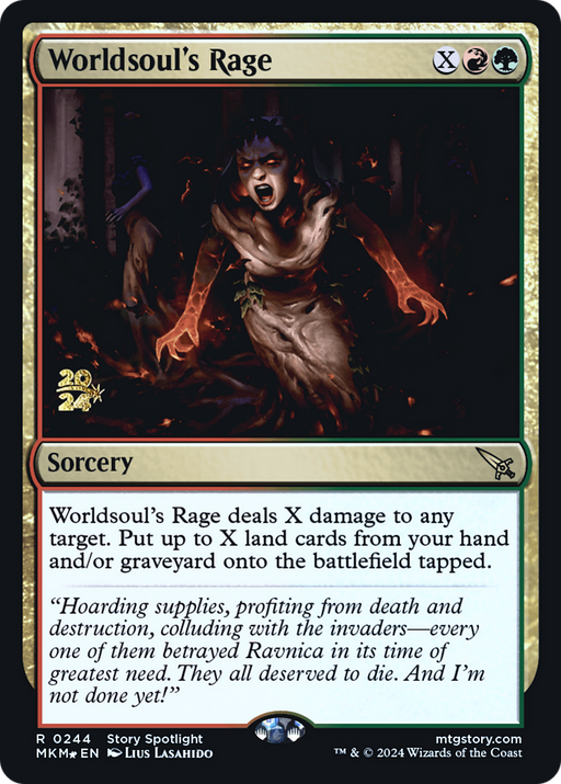 Worldsoul's Rage (PRE-244) [Murders at Karlov Manor Promos] Foil MTG Single Wizards of the Coast