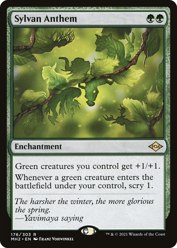Sylvan Anthem (MH2-176) [Modern Horizons 2] MTG Single Modern Horizons 2