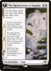 The Restoration of Eiganjo // Architect of Restoration (NEO-034) [Kamigawa: Neon Dynasty] MTG Single Wizards of the Coast