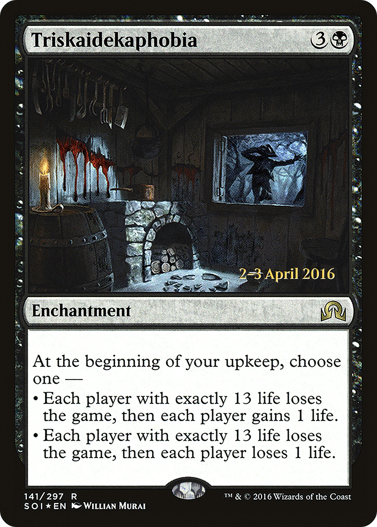 Triskaidekaphobia (PRE-141) [Shadows over Innistrad Promos] Foil MTG Single Wizards of the Coast
