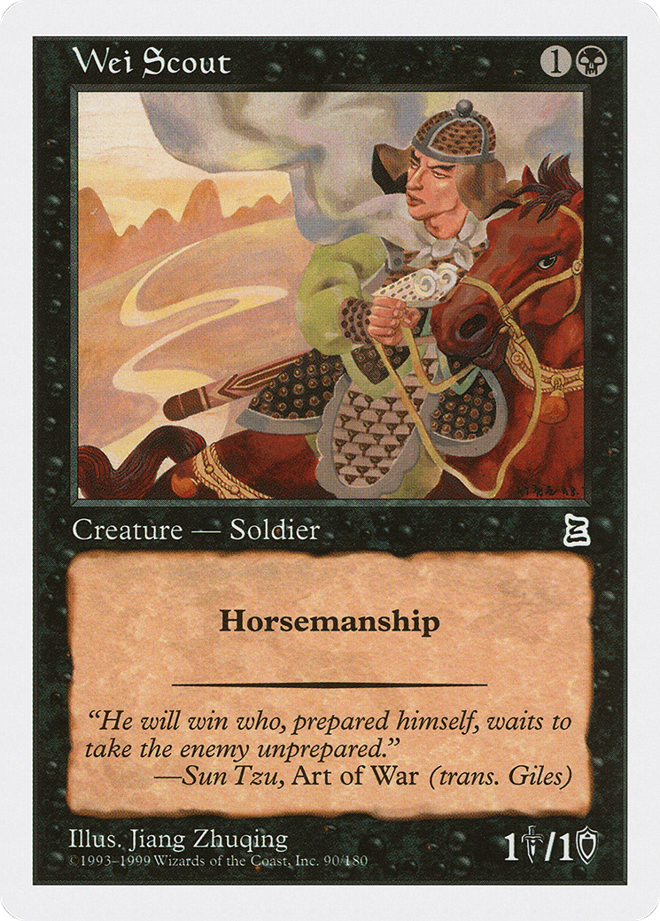 Wei Scout (PTK-090) [Oldschool] Portal Three Kingdoms MTG Single Wizards of the Coast