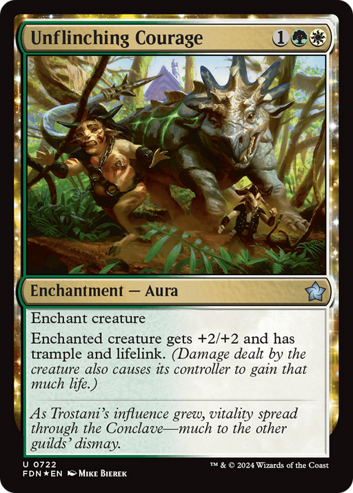 Unflinching Courage (FDN-722) [Foundations] Foil MTG Single Wizards of the Coast