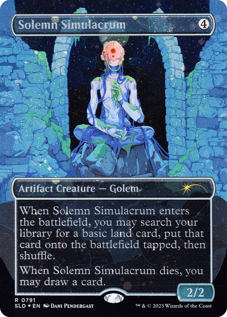 Solemn Simulacrum (SLD-791★) [Secret Lair] Drop (Borderless) Foil MTG Single Wizards of the Coast