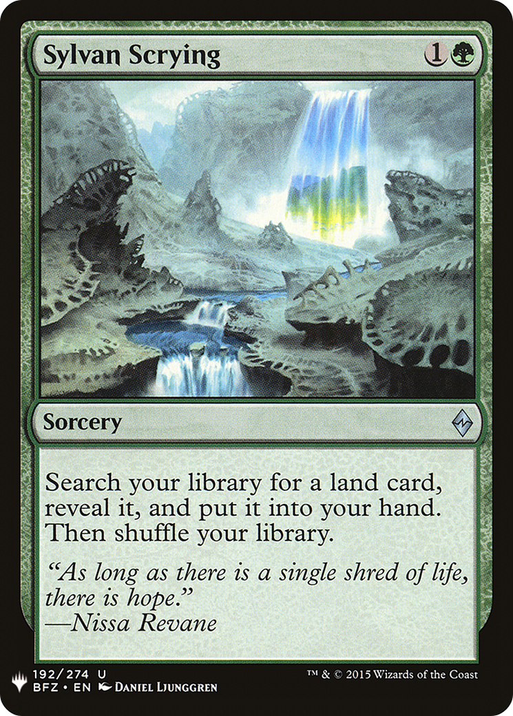 Sylvan Scrying (LIST-BFZ-192) [Mystery Booster] The List MTG Single Wizards of the Coast