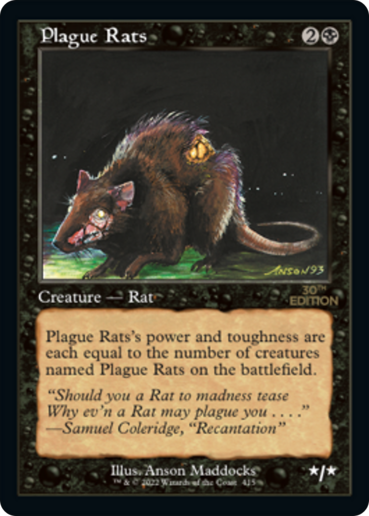 Plague Rats (30A-415) [30th Anniversary Edition] MTG Single Wizards of the Coast