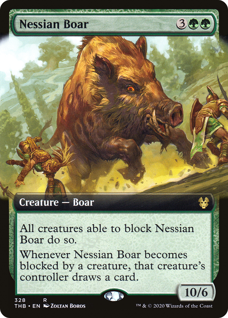 Nessian Boar (THB-328) [Theros Beyond Death] (Extended Art) MTG Single Wizards of the Coast