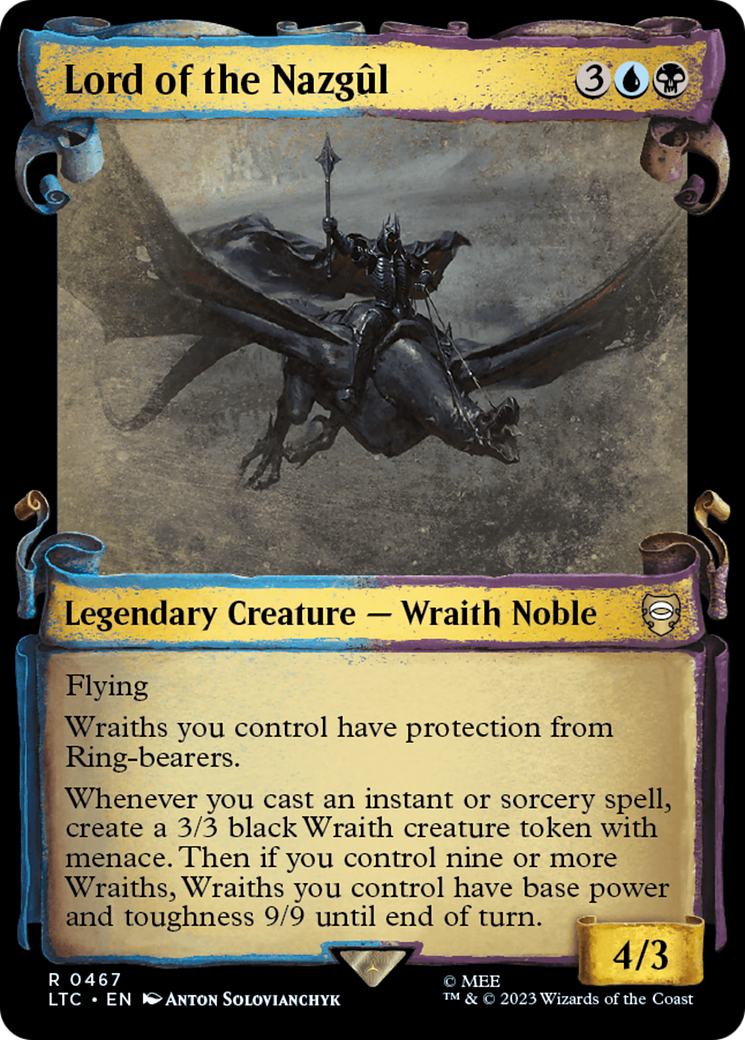 Lord of the Nazgul (Showcase Scrolls) (LTC-467) [Tales of Middle-earth Commander] (Showcase) MTG Single Wizards of the Coast