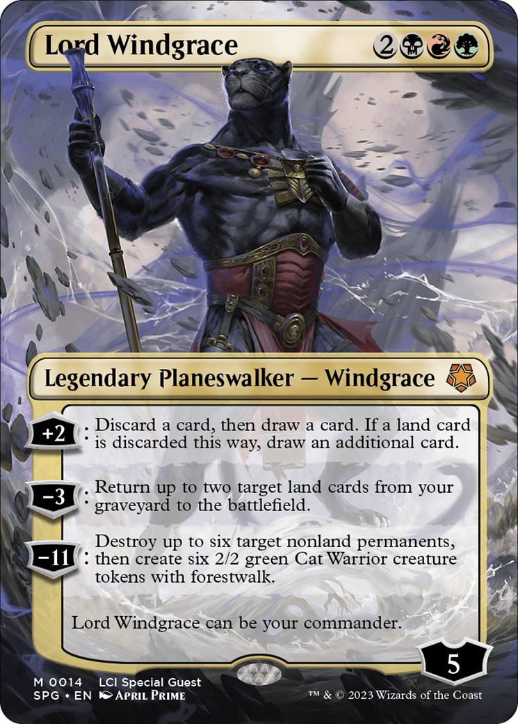 Lord Windgrace (SPG-014) [Special Guests] (Borderless) Foil MTG Single Wizards of the Coast