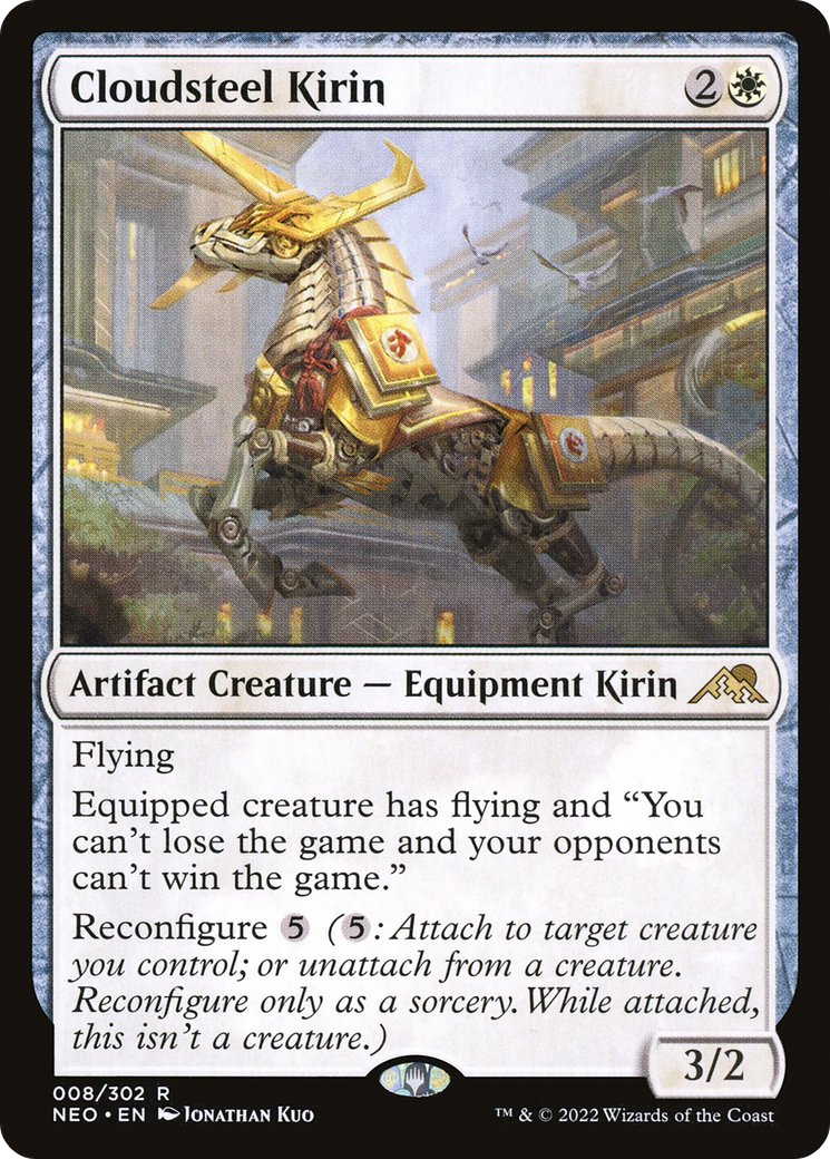 Cloudsteel Kirin (NEO-008) [Kamigawa: Neon Dynasty] Foil MTG Single Wizards of the Coast