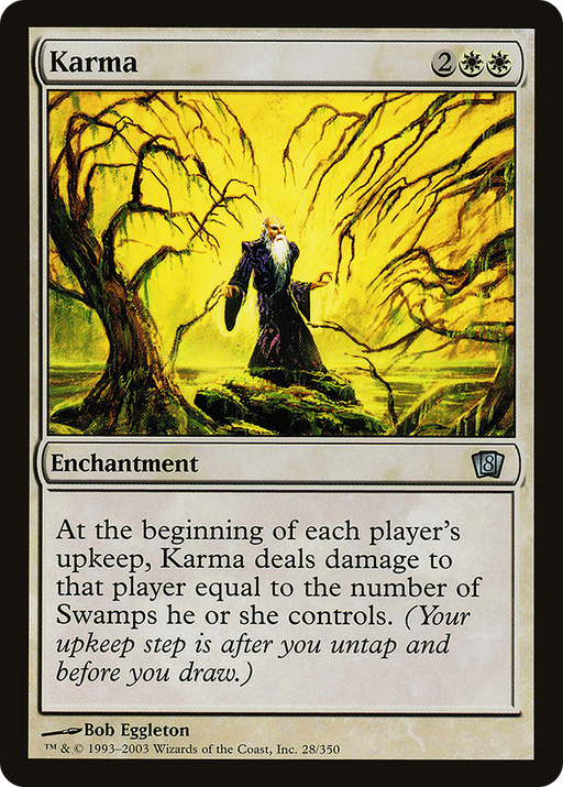 Karma (8ED-028) [8th Edition] MTG Single Wizards of the Coast